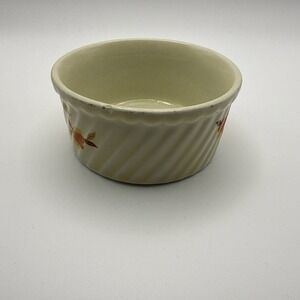 Hall's Round Autumn Leaf  Jewel Tea Ribbed Soufflé Dish  1936-1976